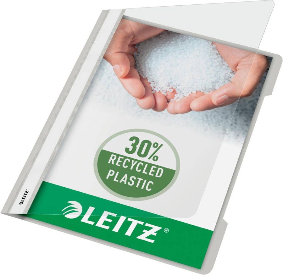 Leitz Snelhechter Standaard A4 gerecycled PP grijs
