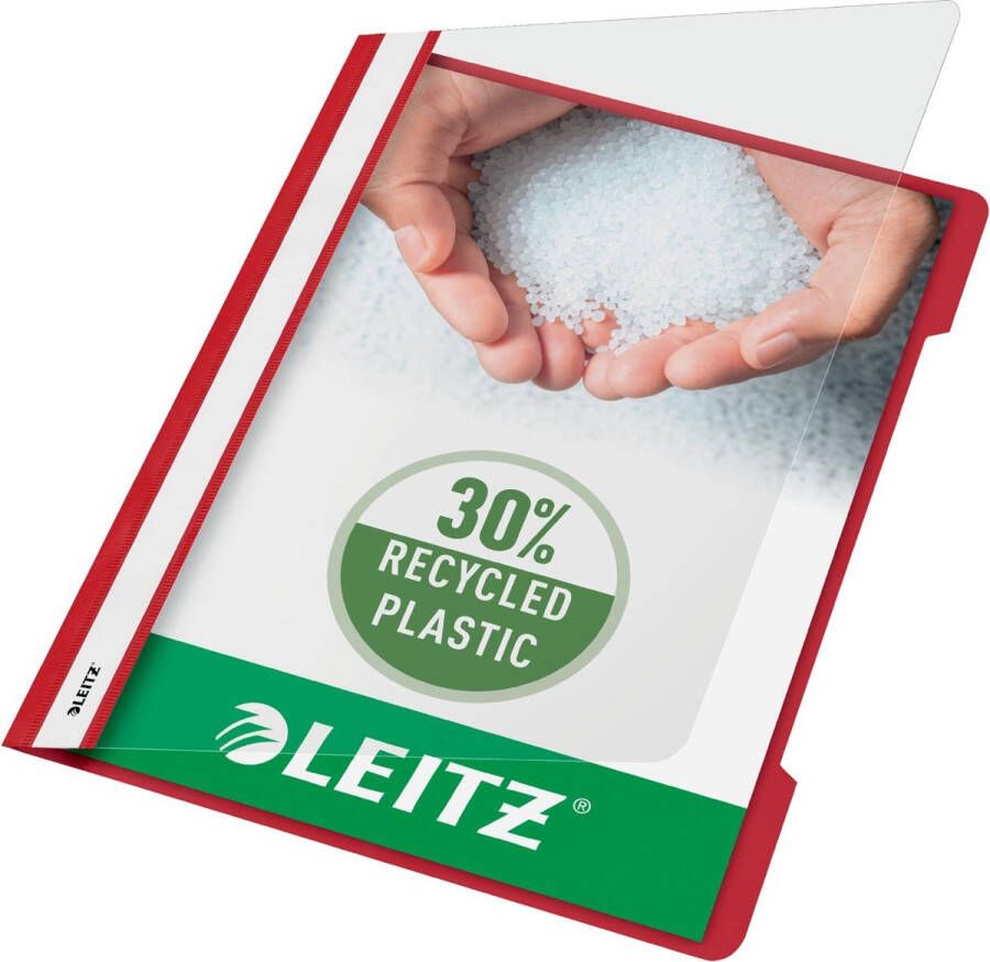 Leitz Snelhechter Standaard A4 gerecycled PP rood
