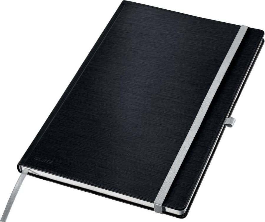 Leitz Style notitieboek ft A4 harde kaft gelijnd zwart