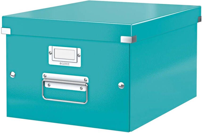 Leitz Opbergdoos Click&Store WOW middel gerecycled karton 281x200x370mm ijsblauw