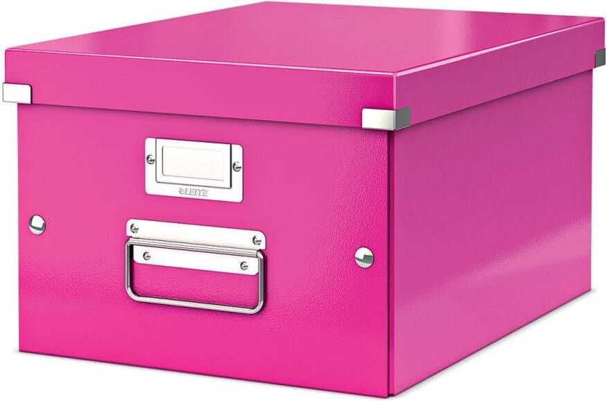 Leitz WOW opbergdoos Click & Store ft A4 roze