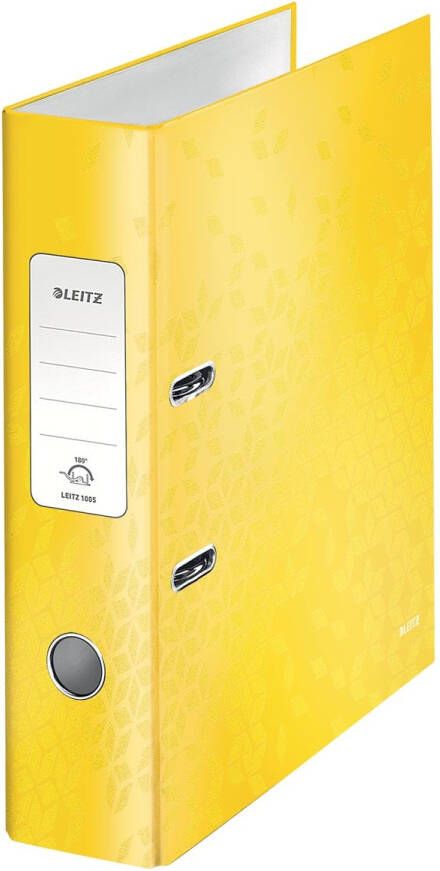 Leitz Ordner Wow 180Â° gelamineerd 80mm A4 geel