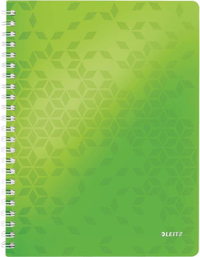 Leitz WOW schrift ft A4 gelijnd groen