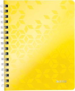 Leitz Notitieboek WOW A5 lijn spiraal PP geel