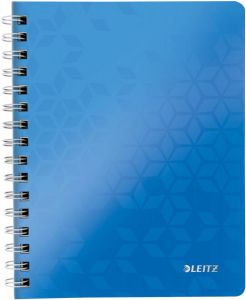 Leitz WOW schrift ft A5 geruit 5 mm blauw