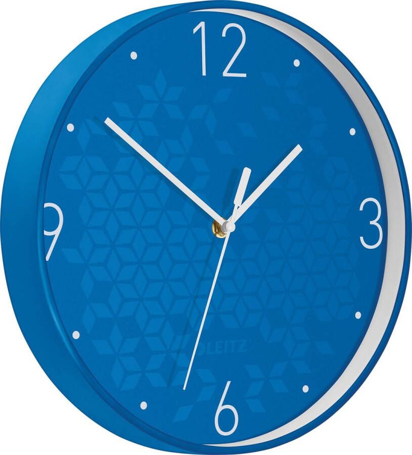 Leitz WOW wandklok diameter 30 cm blauw