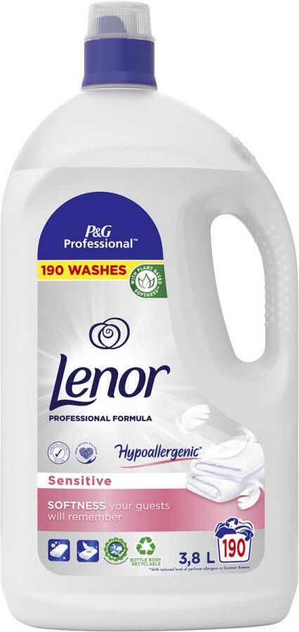 Lenor Professional wasverzachter sensitive fles van 3 8 l