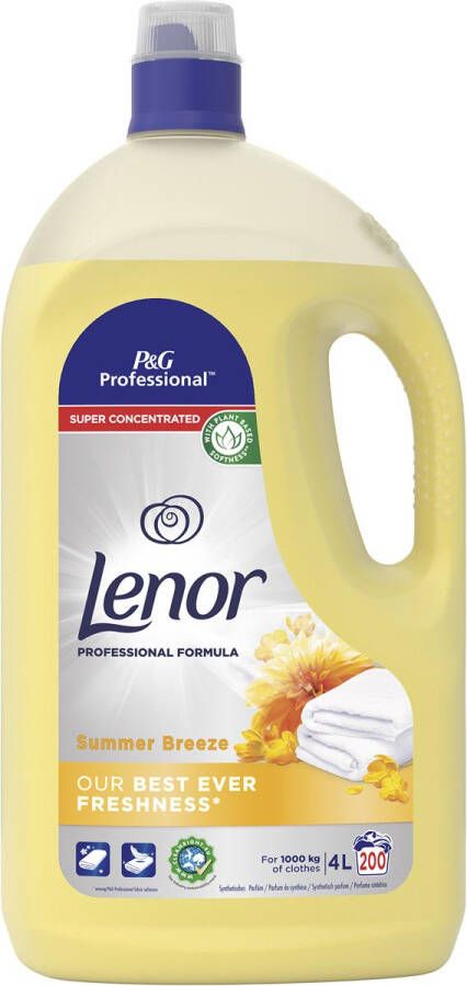 Lenor Professional wasverzachter summer breeze fles van 4 l