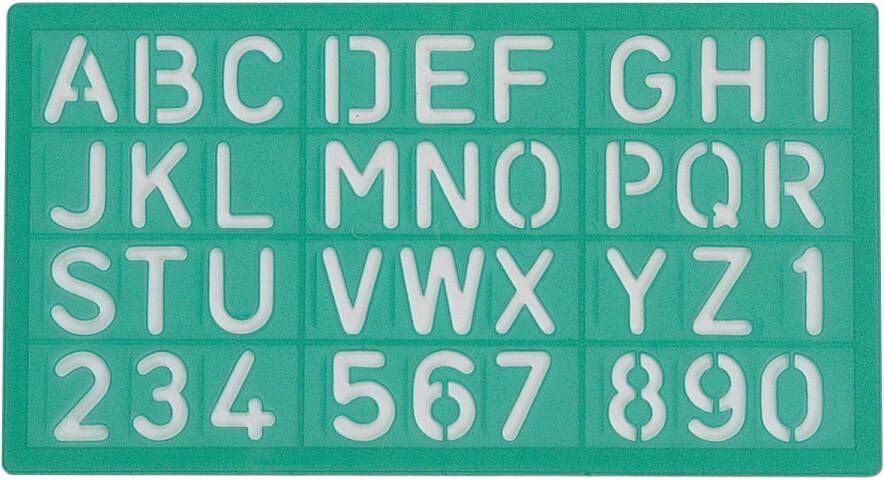 Linex Lettersjabloon 20mm hoofdletters letters cijfers