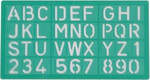 Linex Lettersjabloon 20mm hoofdletters letters cijfers