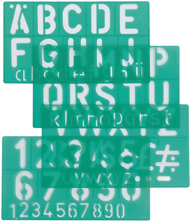Linex Lettersjabloon 30mm hoofdletters letters cijfers