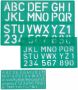 Linex lettersjabloon set met 3 stuks in een ophangetui - Thumbnail 1