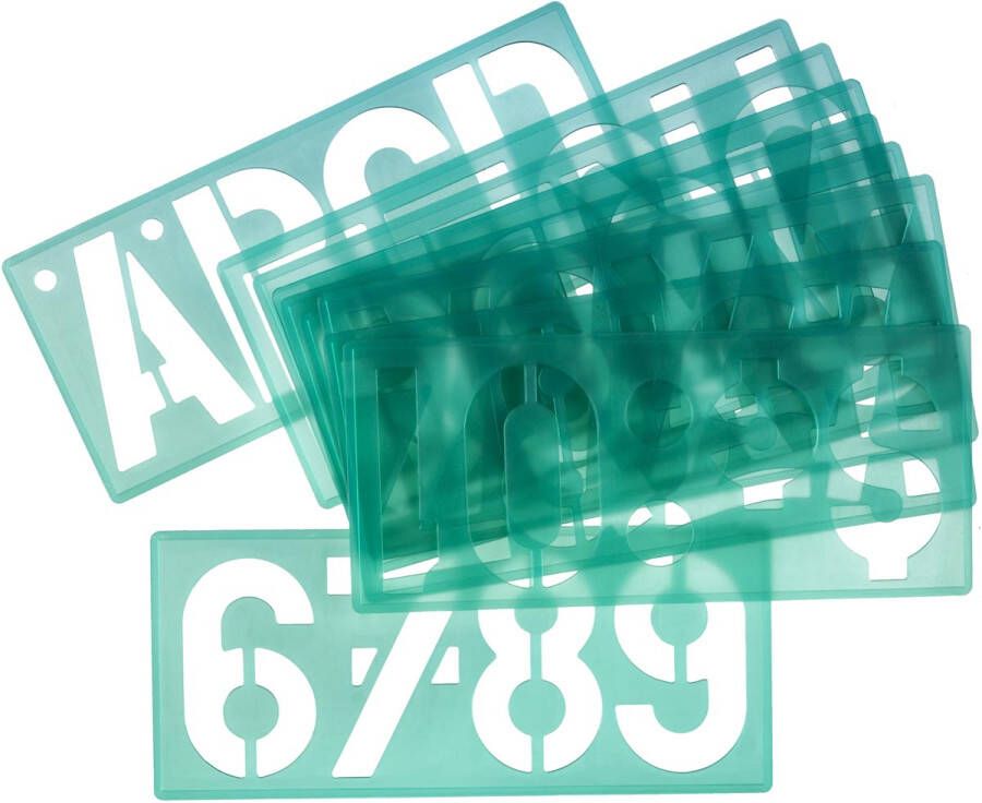 Linex Lettersjabloon 100mm hoofdletters letters cijfers