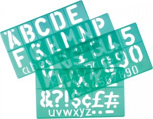 Linex Lettersjabloon 50mm hoofdletters letters cijfers