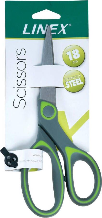 Linex schaar 17 5 cm groen op blister