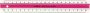 Rexel LINEX Super Series liniaal 20 cm s20mm roze - Thumbnail 1