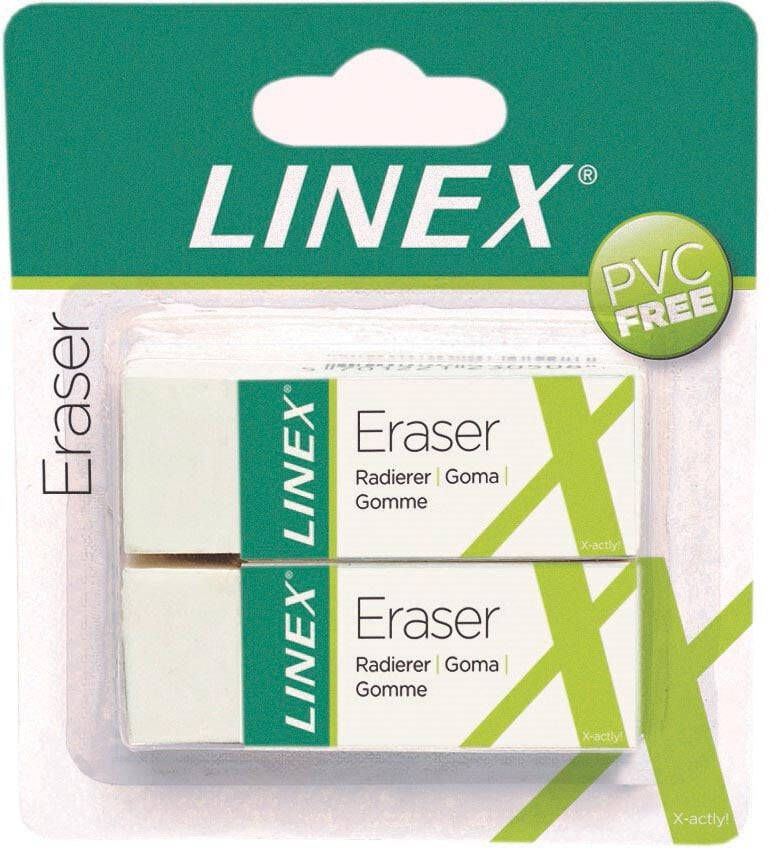 Linex witte gum blister van 2 stuks