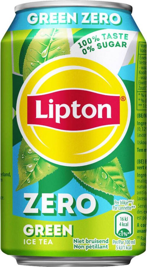 Lipton Ice Tea Green Zero blik van 33 cl pak van 24 stuks