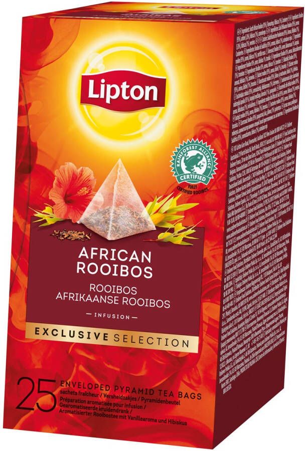 Lipton Tea Company Lipton thee Exclusive Selection Afrikaanse Rooibos doos van 25 zakjes
