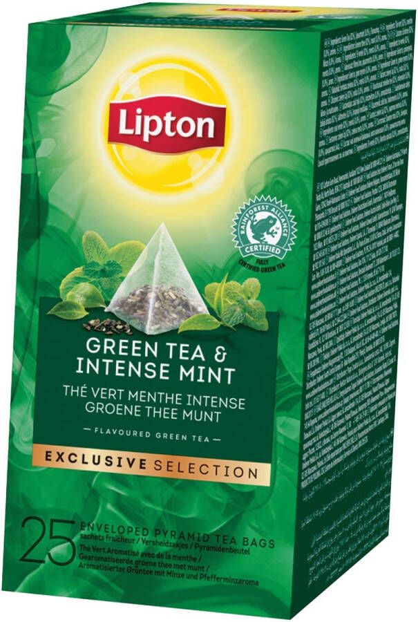 Lipton Tea Company Lipton thee Exclusive Selection Groene Thee Munt doos van 25 zakjes