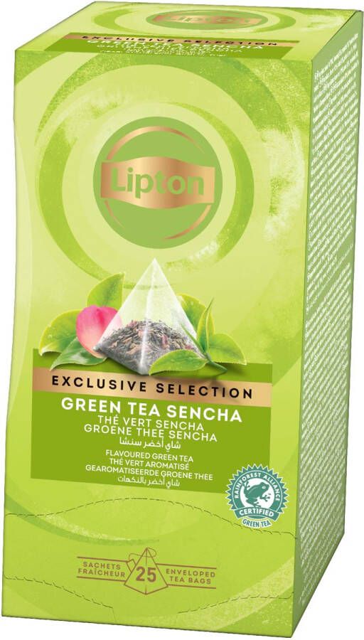 Lipton Tea Company Lipton thee Exclusive Selection groene thee Sencha doos van 25 zakjes