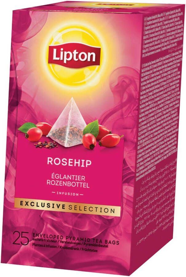 Lipton Tea Company Lipton thee Exclusive Selection Rozebottel doos van 25 zakjes