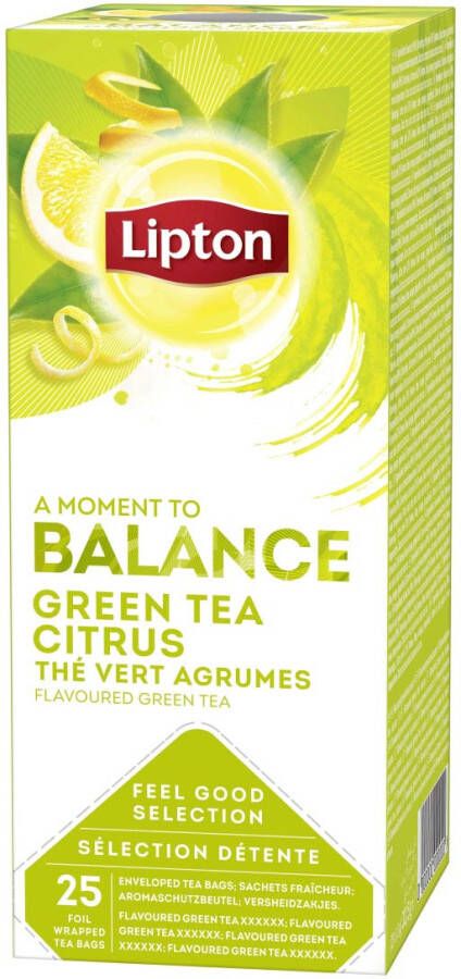 Lipton Tea Company Lipton thee Feel Good Selection Groene thee citrus doos van 25 zakjes