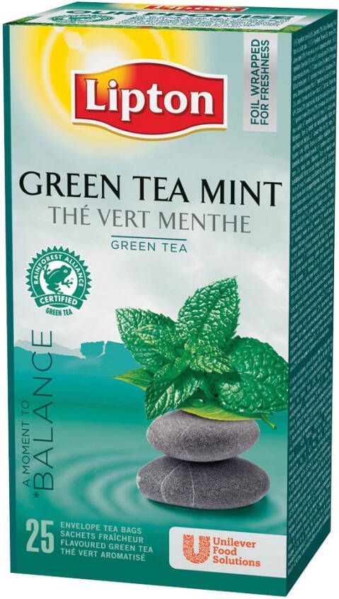Lipton Tea Company Lipton thee Feel Good Selection Groene thee munt pak van 25 zakjes