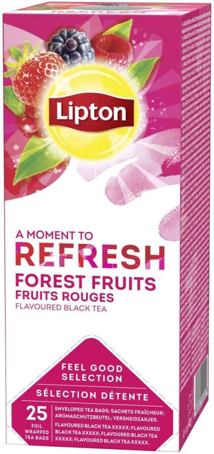 Lipton Tea Company Lipton thee Feel Good Selection Zwarte thee bosvruchten doos van 25 zakjes