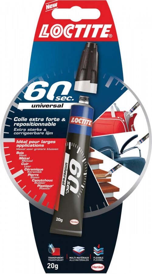 Loctite alleslijm 60 Sec Universal flacon van 20 g op blister