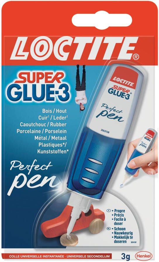 Loctite Secondelijm Perfect Pen 3 gram op blister