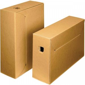 Loeffs Loeff&apos;s archiefdoos City box 10+ ft 390 x 260 x 115 mm bruin wit pak van 50 stuks