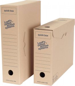 Loeffs Loeff&apos;s archiefdoos Quickboy A4 golfkarton bruin pak van 8 stuks