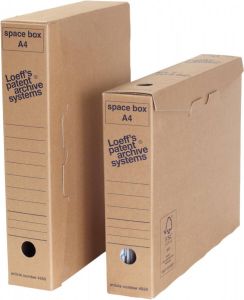 Loeffs Loeff&apos;s archiefdoos Space box ft 320 x 240 x 60 mm bruin pak van 8 stuks