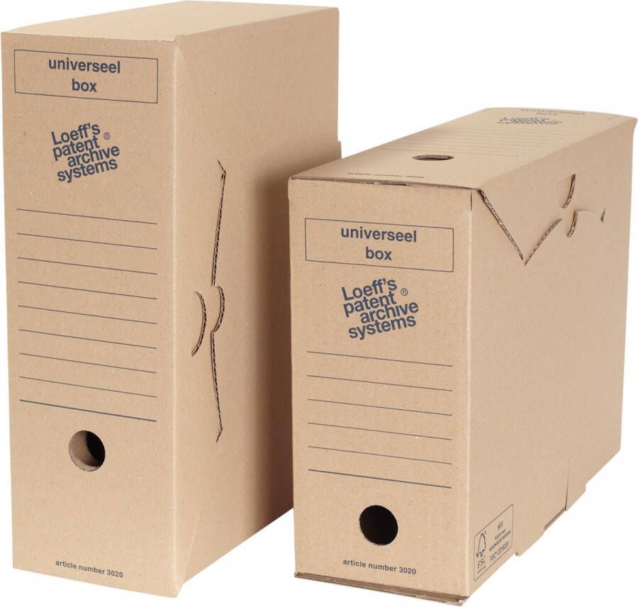 Loeffs Loeff&apos;s archiefdoos Universeel box golfkarton bruin pak van 8 stuks