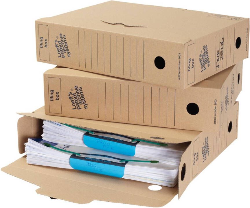 Loeffs Loeff&apos;s archiefdoos Filing Box 345x250x80 mm pak van 50 stuks