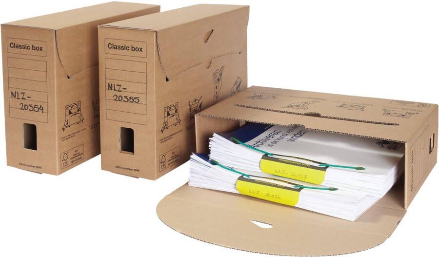 Loeffs Loeff&apos;s Classic box archiefdoos ft 370 x 260 x 115 mm bruin PK50
