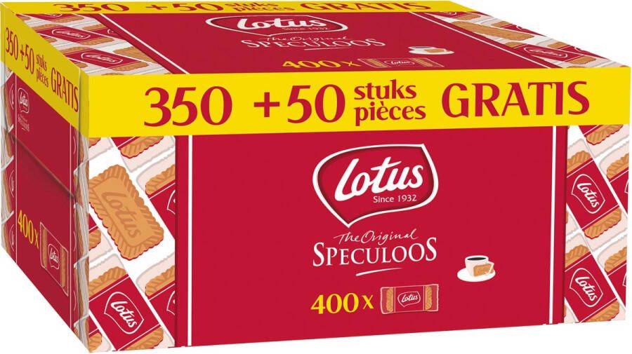 Lotus Biscoff speculoos doos van 350+50 individueel verpakte stuks