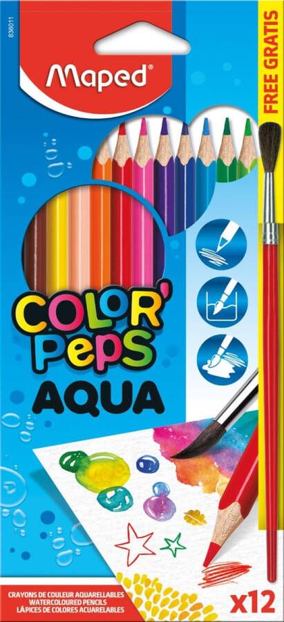 Maped Aquarelpotlood Color&apos;Peps Aqua 12 potloden