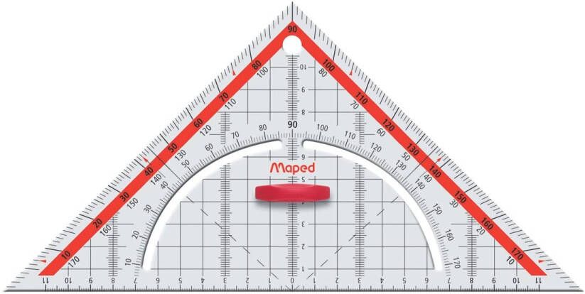 Maped Geodriehoek 028700 260mm 45graden transparant