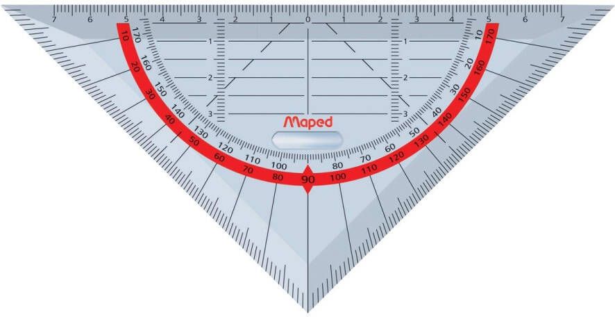 Maped Geodriehoek 277747 160mm 45graden transparant