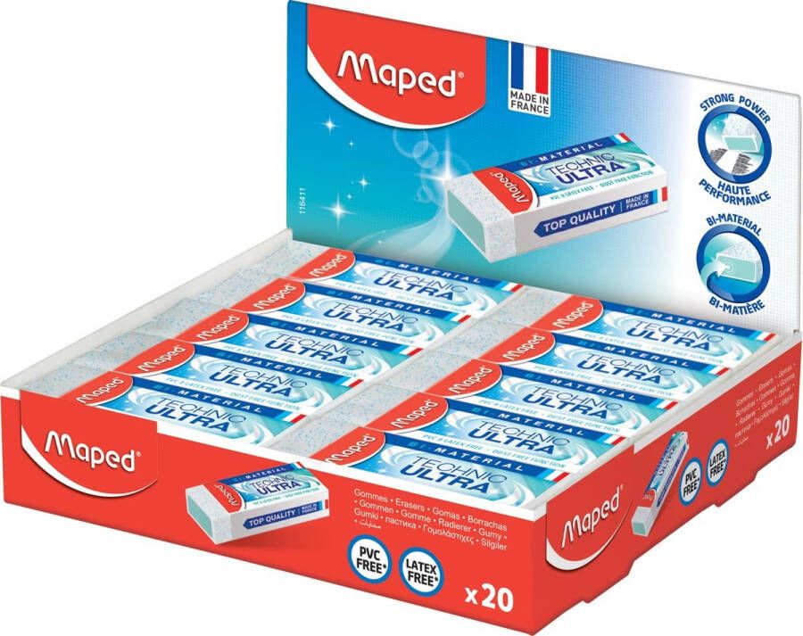 Maped gom Technic Ultra display met 20 stuks