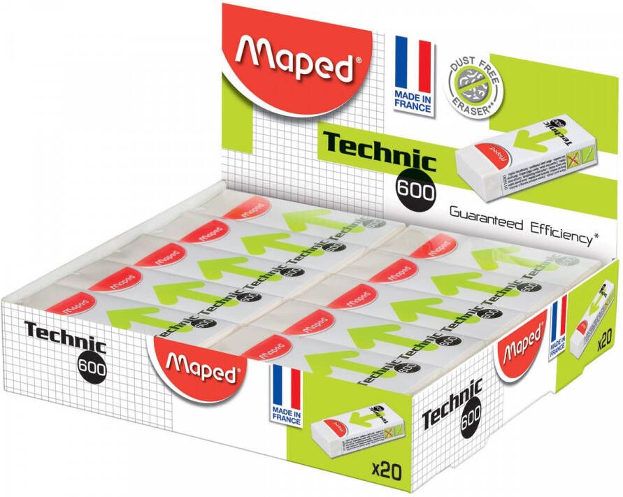 Maped gum Technic 600 doos van 20 stuks