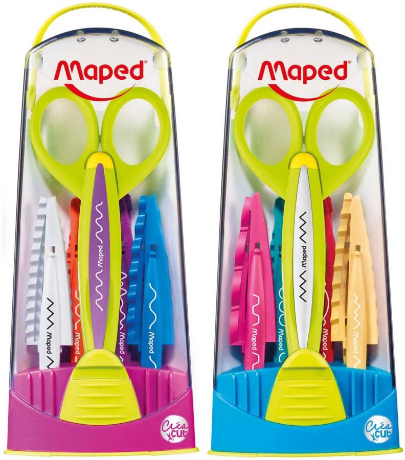 Maped kartelschaar Créa cut set: 1 schaar 5 kartelmotieven en 2 verschillende samenstellingen