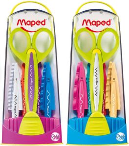 Maped kartelschaar Créa cut set: 1 schaar 5 kartelmotieven en 2 verschillende samenstellingen