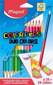 Maped kleurpotlood Color&apos;Peps Duo blister met 18 stuks