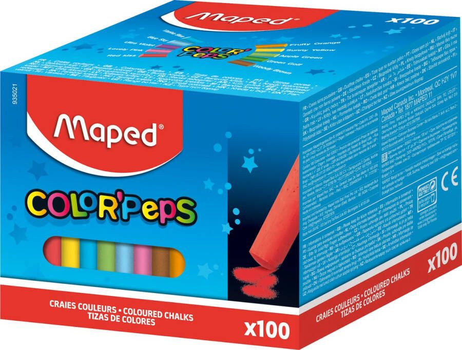 Maped Schoolbordkrijt Color'Peps doos Ã¡ 100 stuks assorti
