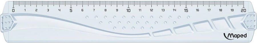 Maped Liniaal Geometric 20cm transparant