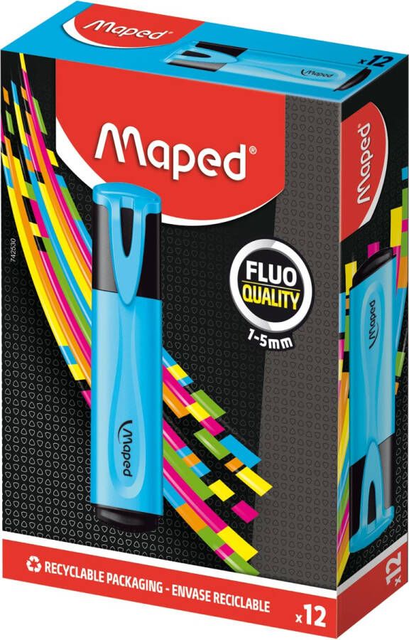 Maped markeerstift Fluo&apos;Peps Classic blauw