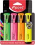 Maped markeerstift Fluo&apos;Peps Classic etui van 4 stuks: geel oranje roze en groen - Thumbnail 2